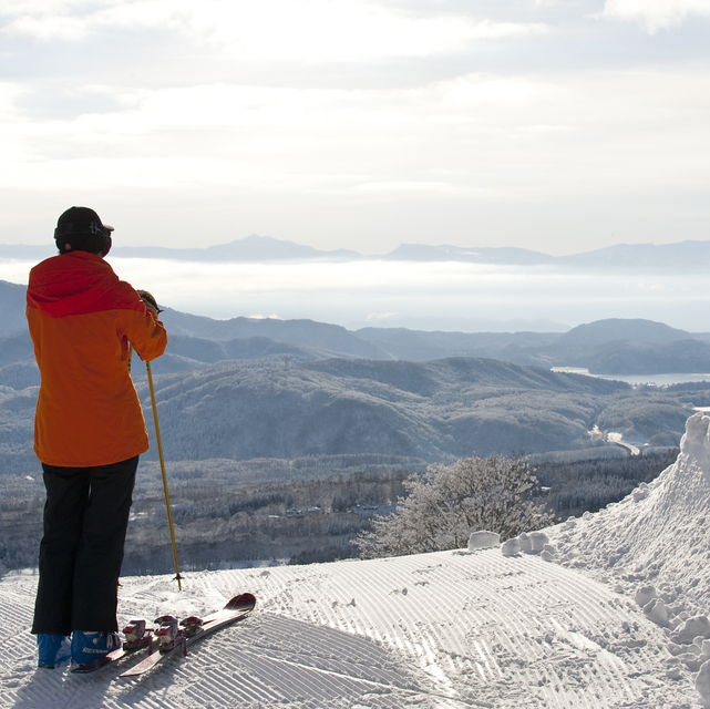 Overlooking Lake Nojiri from the top of Akakura Kanko