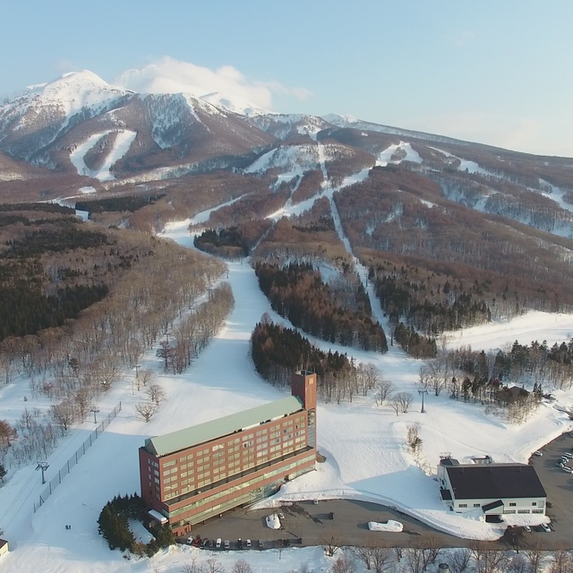 Mt Iwaki above The Rockwood Hotel at Aomori Spring Resort, Aomori Spring (Ajigasawa)
