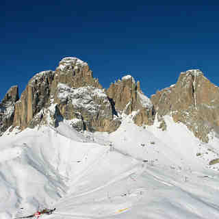 Ski Area Col Rodella in the Dolomiti of the Val di Fassa, Vigo di Fassa