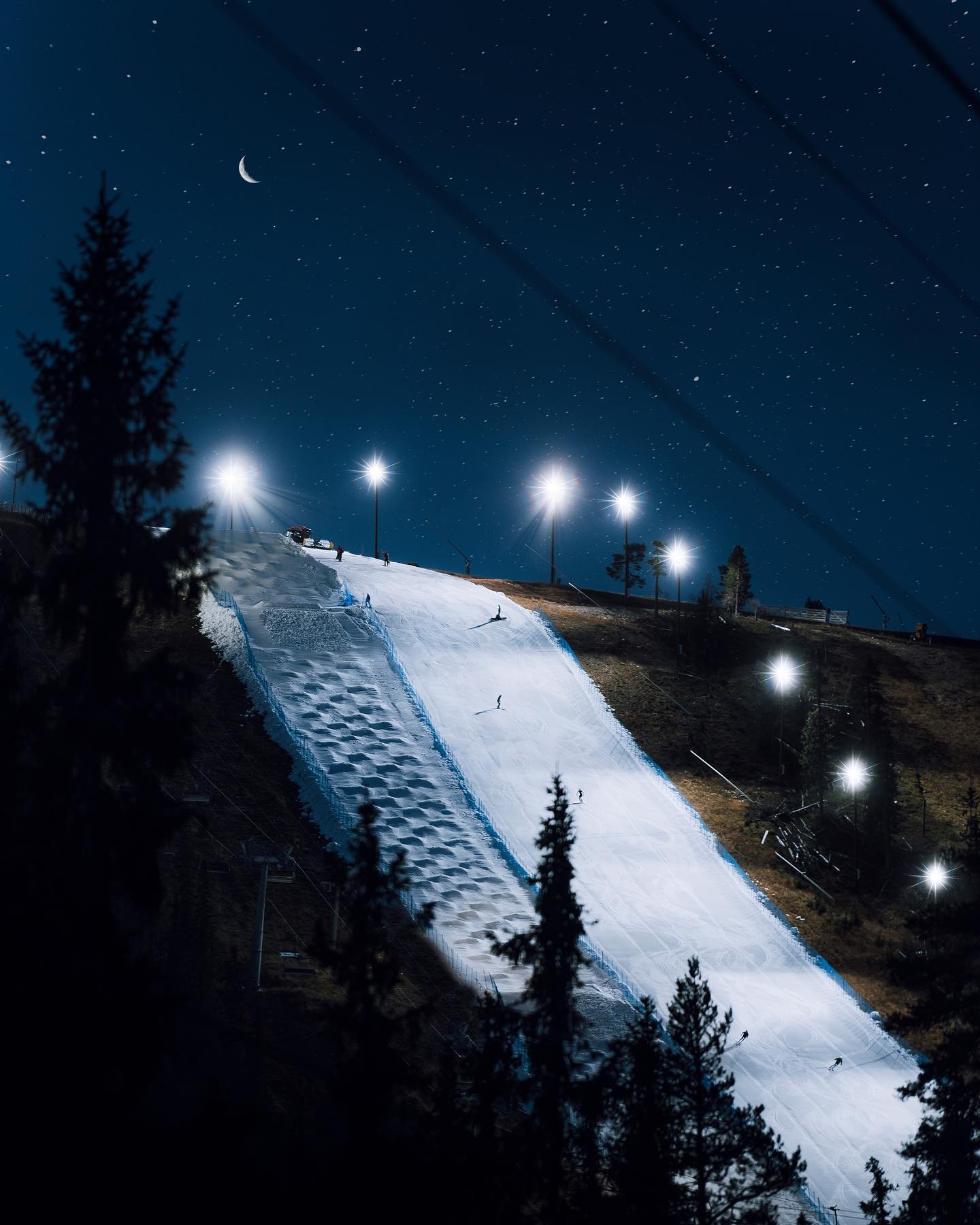 night skiing, Idre Fjäll