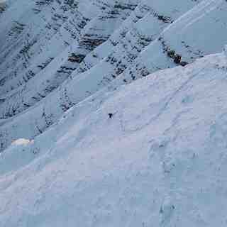 Skiing the NE face of Pen y Fan, Pen-y-Fan