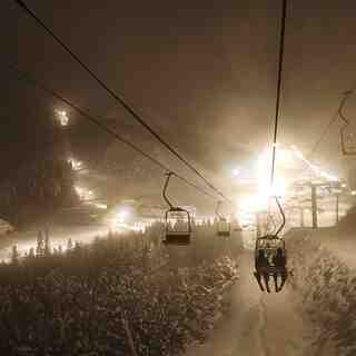 Night skiing at Kandatsu, Pine Ridge Resorts Kandatsu