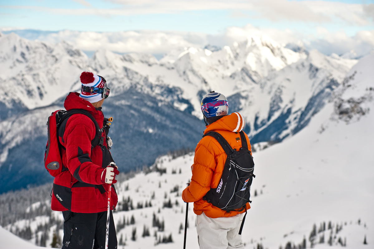 Views from the Top of the World ski run, Monashee Powder Snowcats