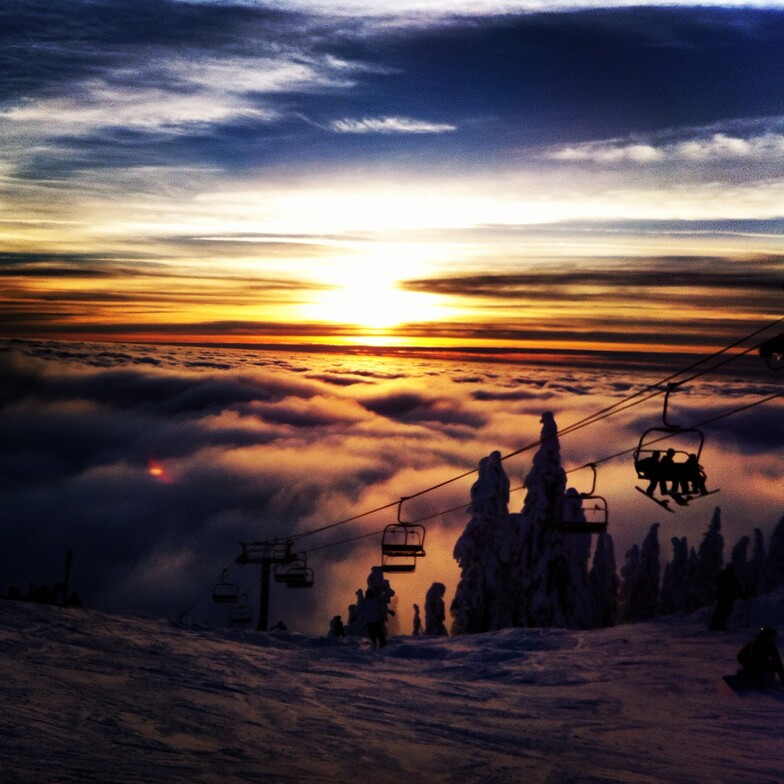 Above the fog, Grouse Mountain