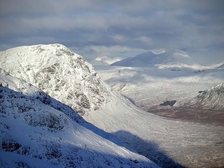 Buchaille from the access chair, Glencoe Mountain Resort