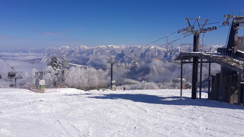 View from the top quad lift at Kagura