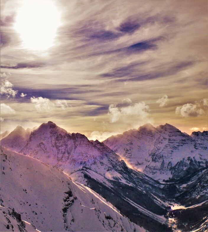 The view from atop Highlands Peak., Aspen Highlands