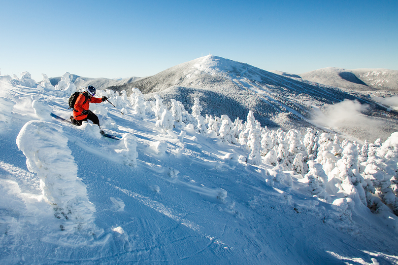 Above Tree-line skiing on Burnt Mountain, Sugarloaf