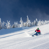 Carving corduroy on Haulback, USA - Maine