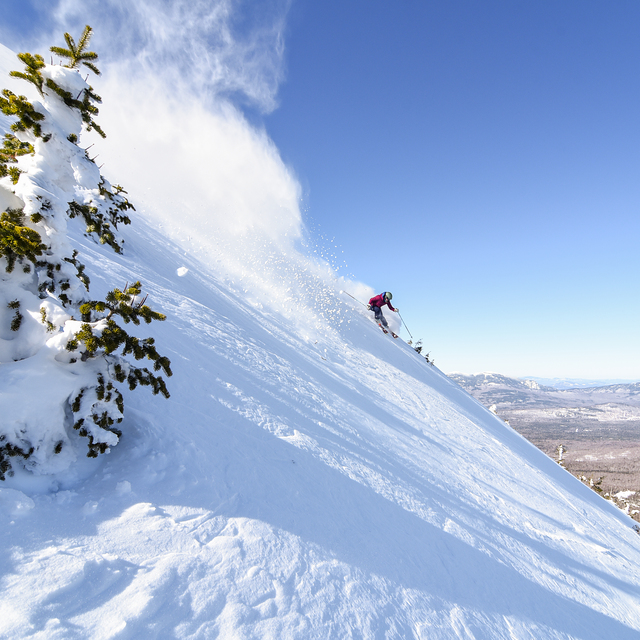 The backside snowfields, Sugarloaf