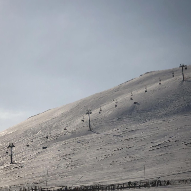 Looking onto the Caiirnwell chairlift and the Tiger, Glenshee