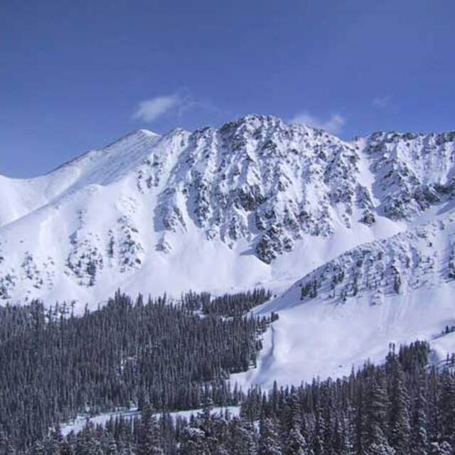 Couloirs above and beyond the East Wall, A-Basin, CO, Arapahoe Basin