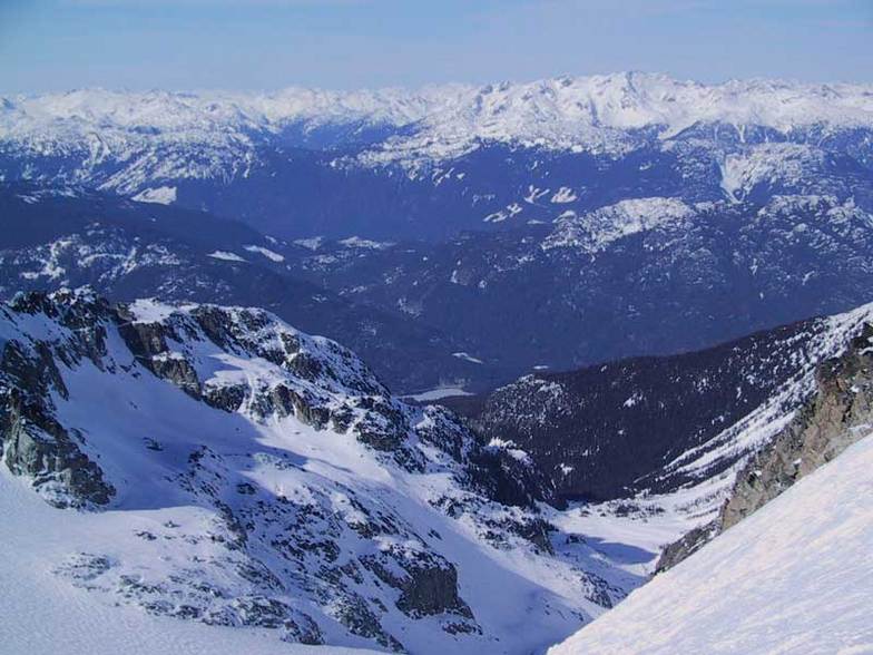 Looking down the Blackcomb Glacier, Blackcomb, BC, Whistler Blackcomb