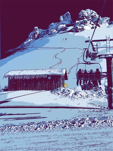 Treble Cone Ski Resort by: Jerry Sinclair