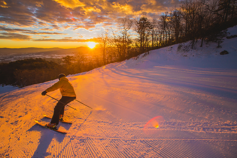 A skier at Massanutten Resort