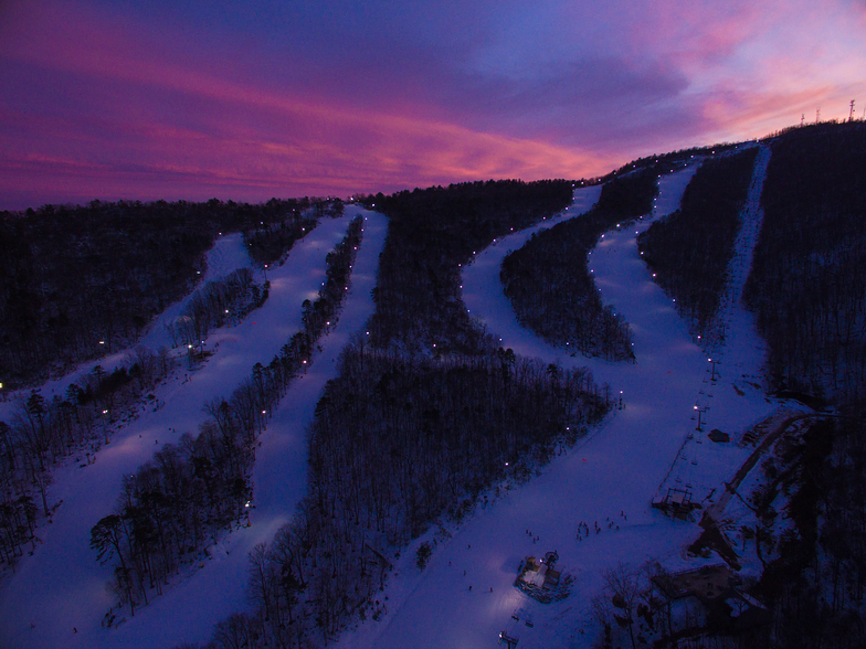 The ski slopes at Massanutten Resort