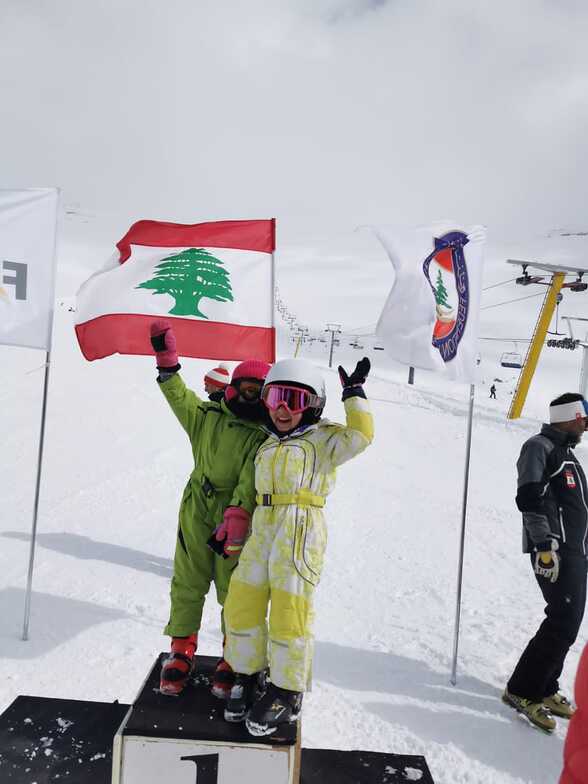 Kids at the Podium of Today's SNOWBOARD CHAMPIONSHIP, Cedars