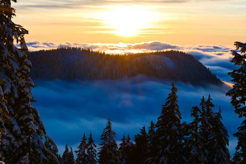 Sunset Over Black Mountain, Cypress Mountain