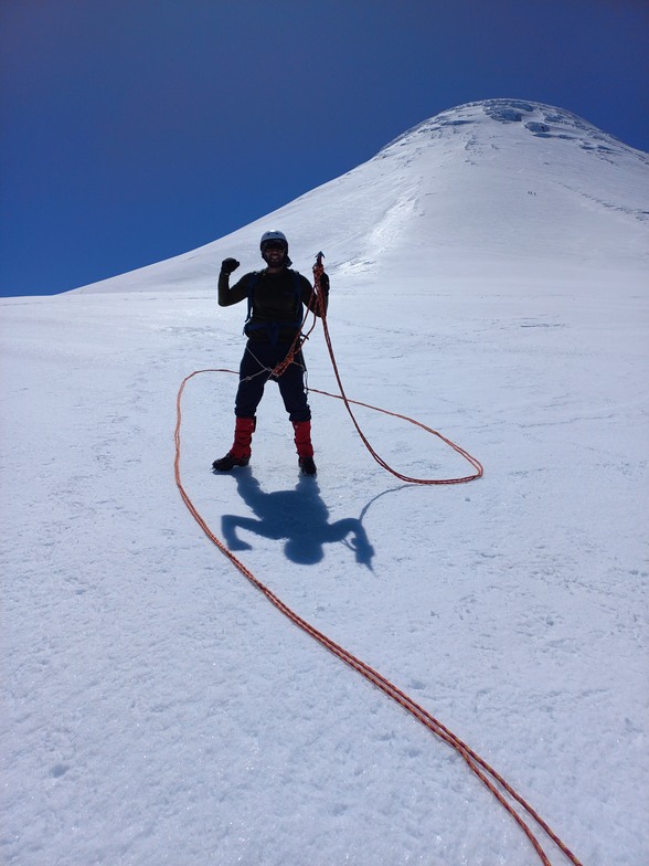 Apresto para la pendiente del Glaciar, Volcán Osorno