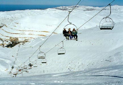 chairlift at faraya-mzaar,lebanon, Mzaar Ski Resort