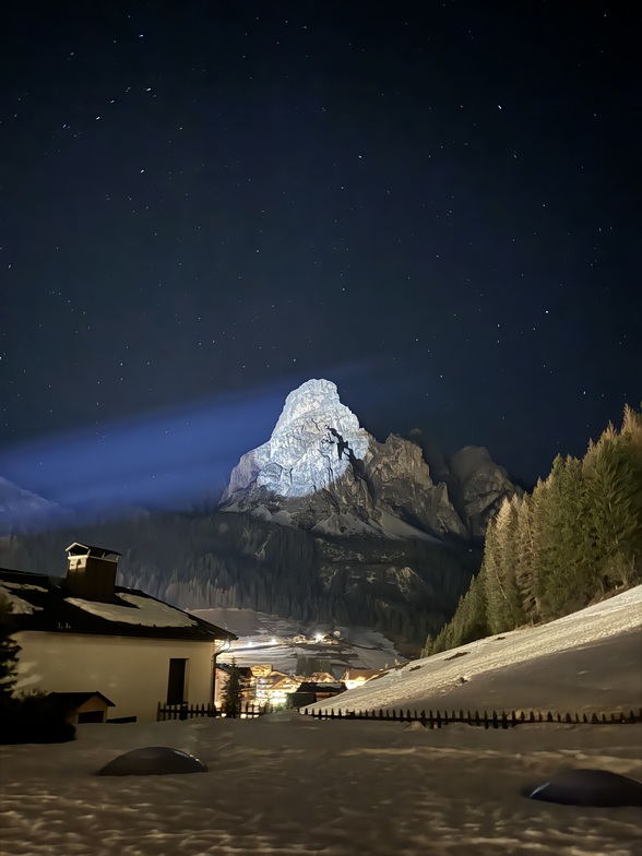 Mt. Sassongher at night, Badia (Alta Badia)