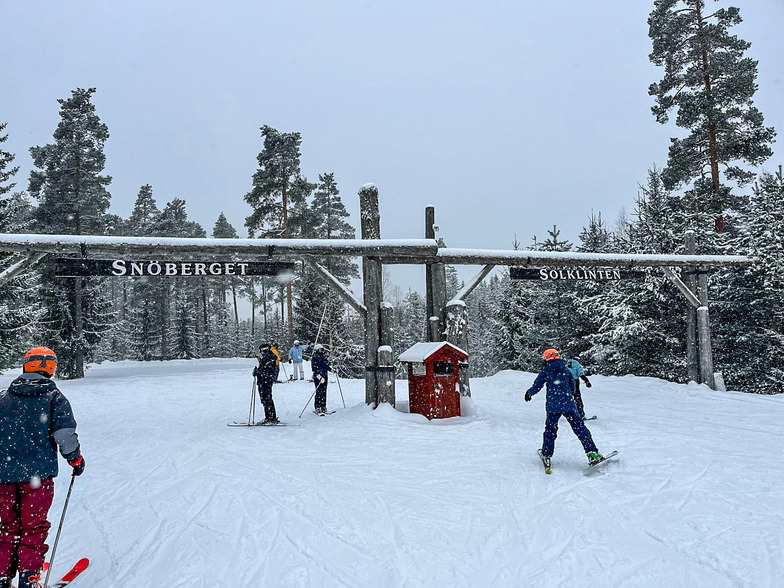 View from the top of Snöberget lift, Romme Alpin