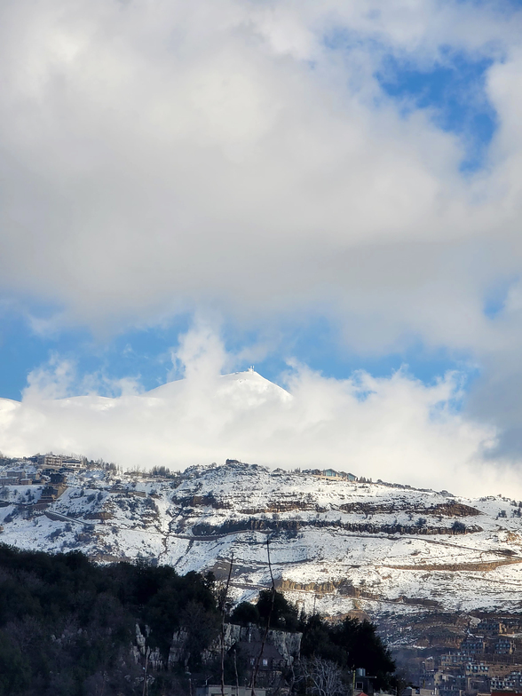 Mount Mzaar From Kfardebien, Mzaar Ski Resort