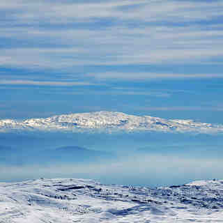 Mount Hermon From Mzaar Telephoto, Mzaar Ski Resort