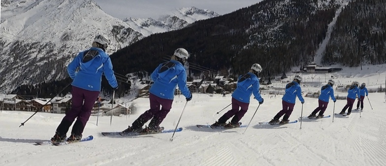 Plenty of room to make a few turns, even at village level, Saas Fee