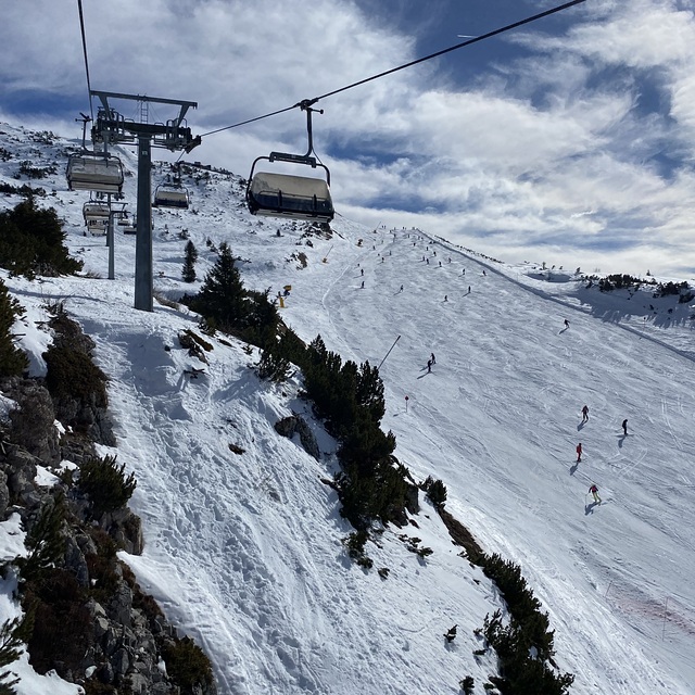 On the piste, Andalo