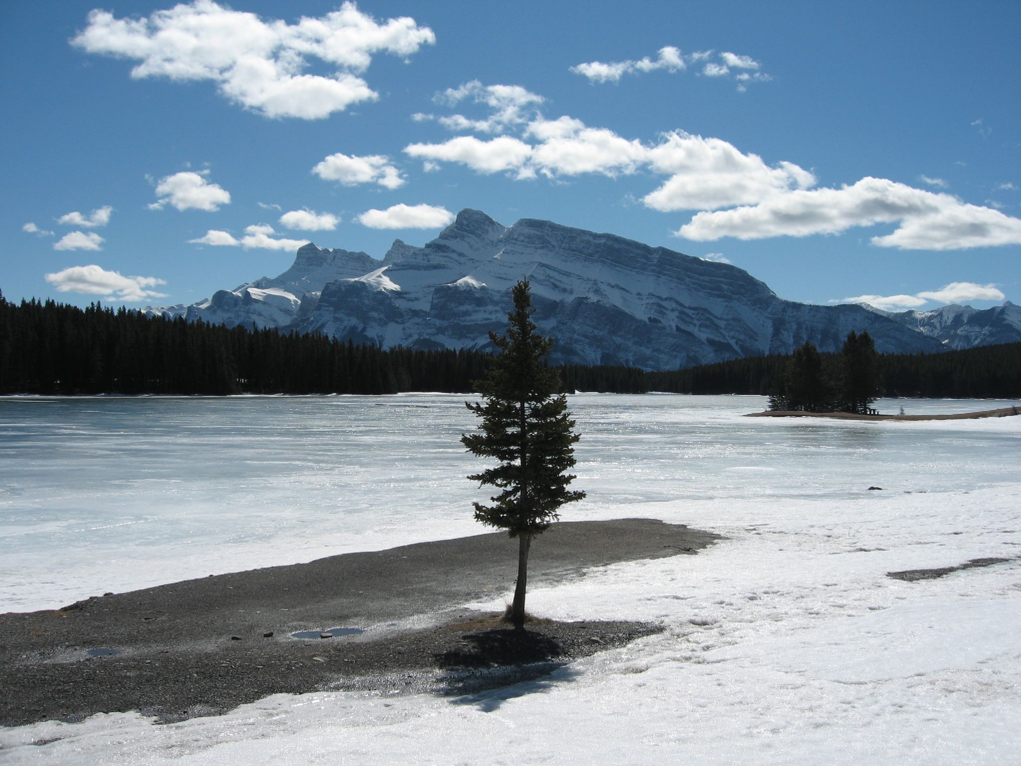 Frozen Lakeside in Banff, Banff Mt Norquay
