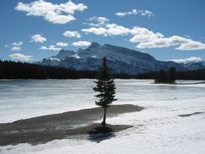 Frozen Lakeside in Banff, Banff Mt Norquay photo