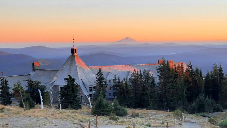 Timberline Lodge at Sunset