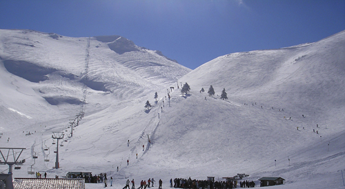 All above the tree line, Kalavryta Ski Resort