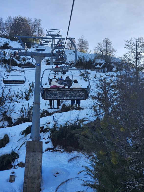 Subiendo la Aerosilla Cuádruple, Lago Hermoso Ski Resort