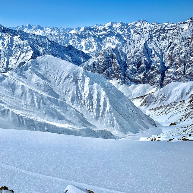 View from Charchar La towards Zangla Sumdo, Padum (Zanskar Ski Scool)