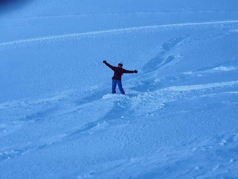 Lone Boarder at Mont Fort, Verbier