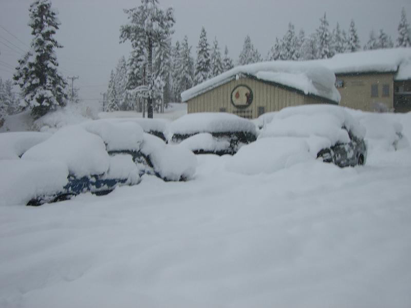 buried cars, Mammoth Mountain