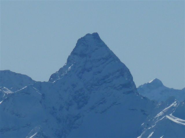A close up of Tinserhorn(3700meters) as seen from Davos