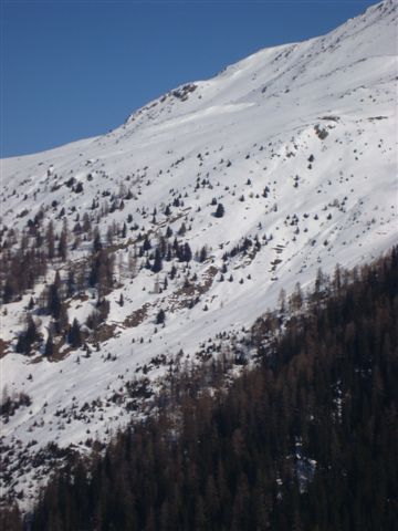 Teufi. The northern face of Jakobshorn,Davos