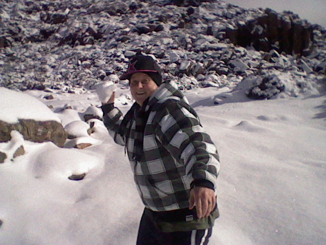 Playing in the snow, Ben Lomond