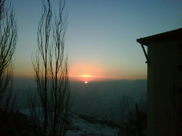 Pôr do sol, La Parva