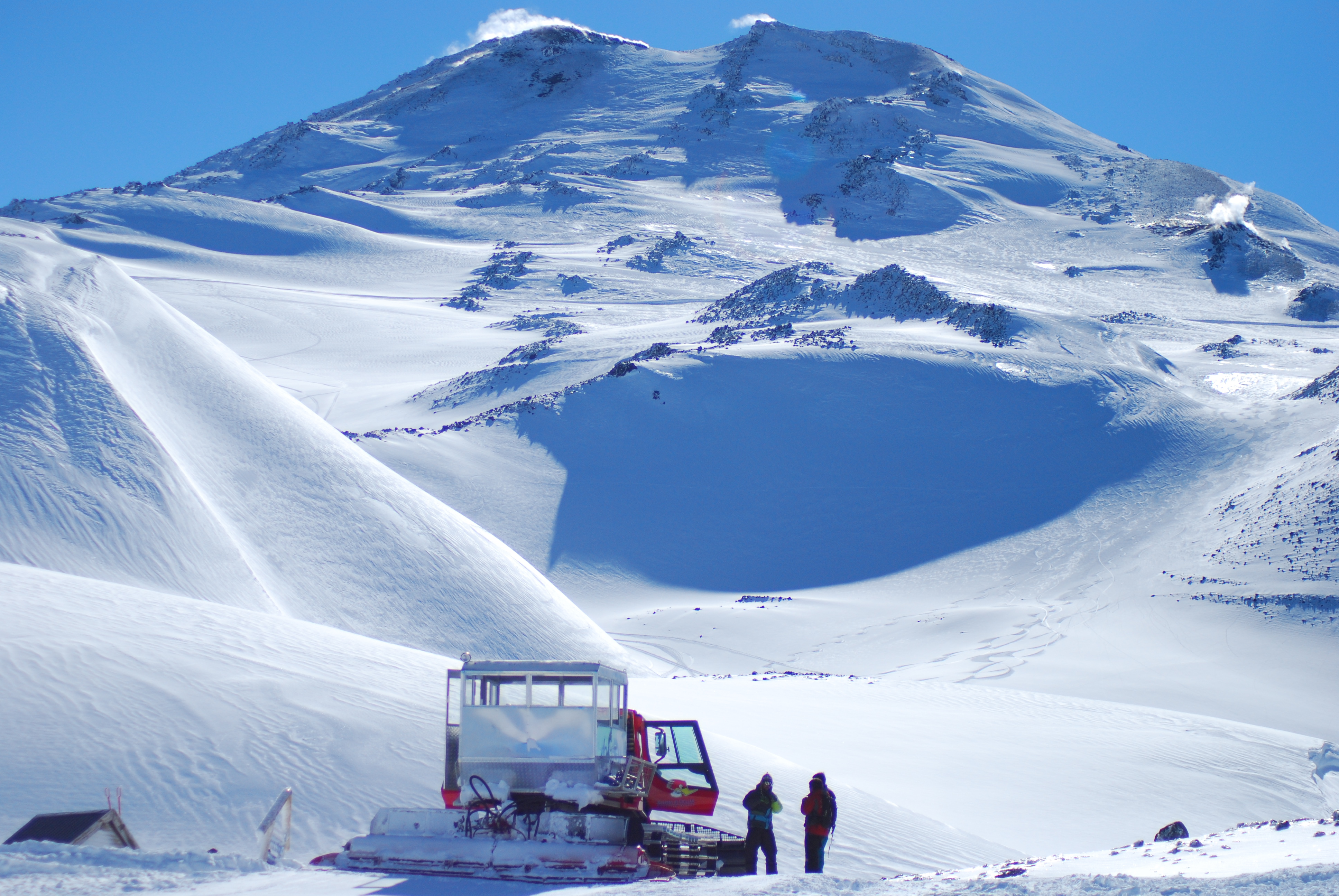 Volcano Chillan and Cat, Nevados de Chillan