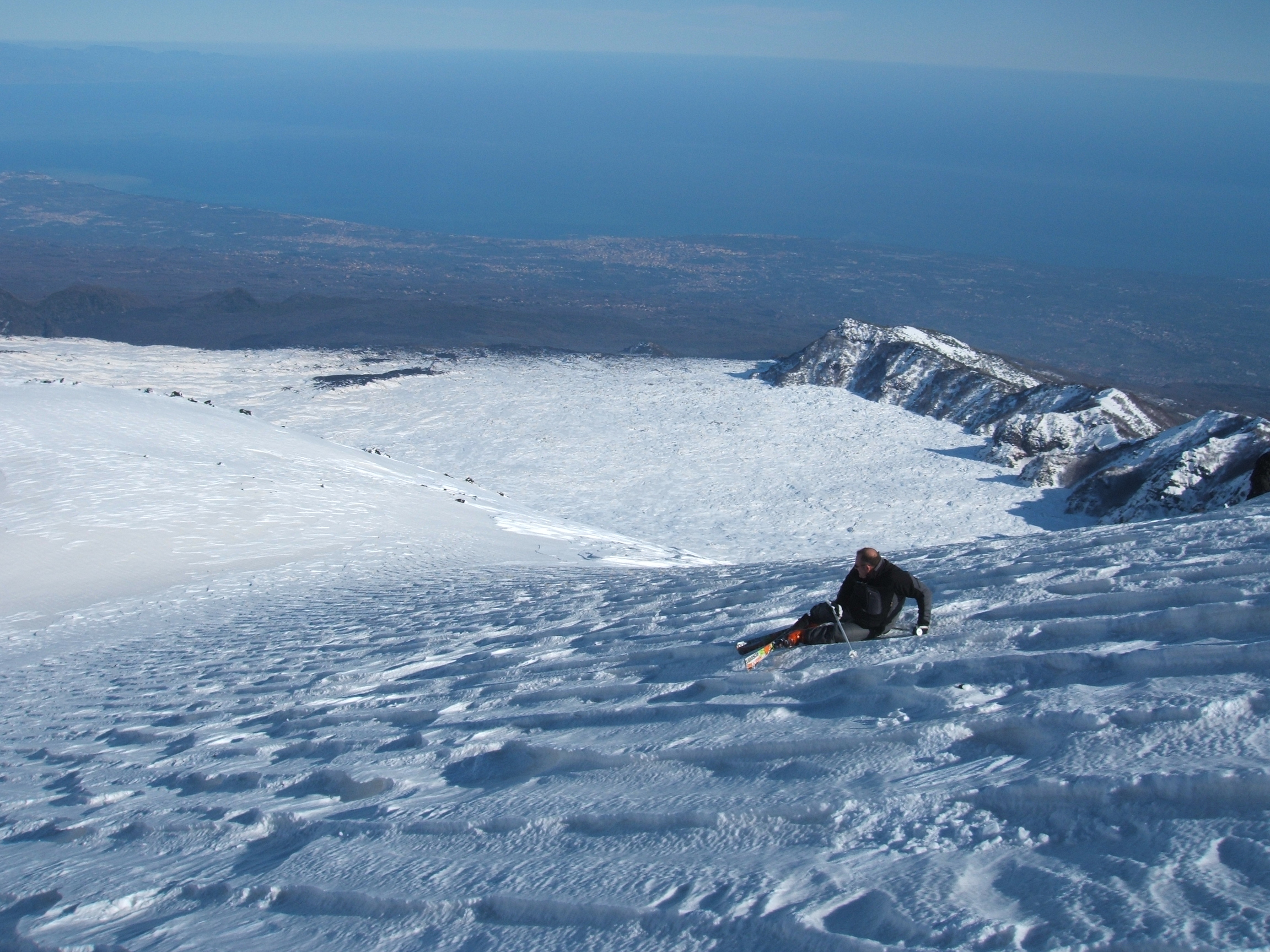 Skiing on Mount Etna, Sicily, Mount Etna Nicolosi