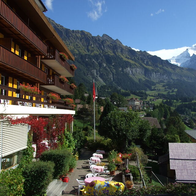 Wengen vilage with Jungfrau