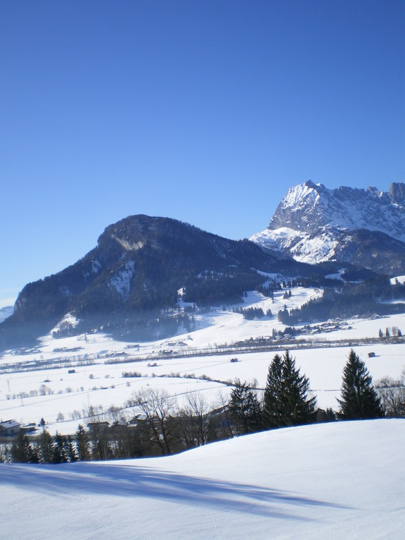 looking over the village from the 4 man chairlift, Kirchdorf