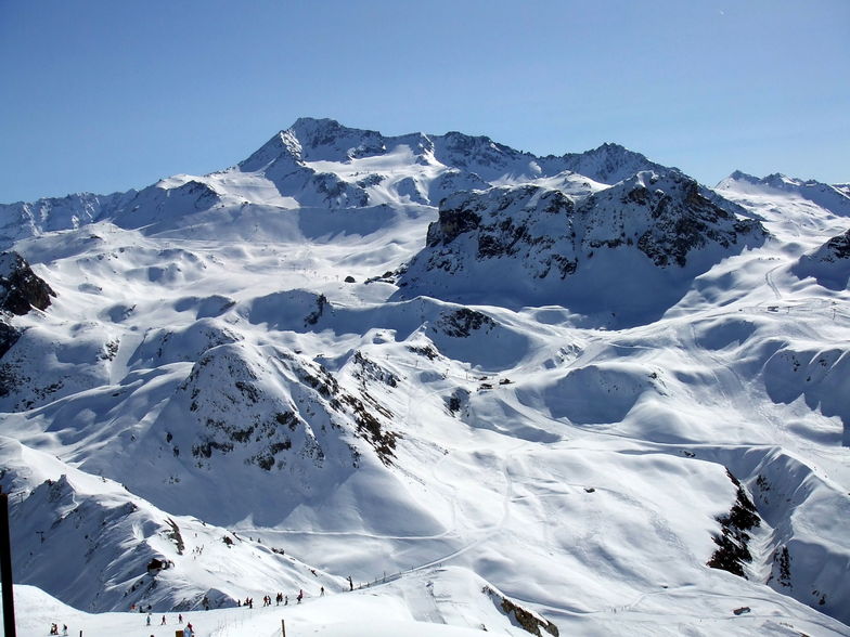 La Roche de Mio (2739m) et le Glacier de BellecÃ´te (3250m), La Plagne