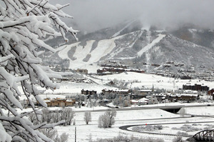 Steamboat Snow Area - Early snow October 2010 photo