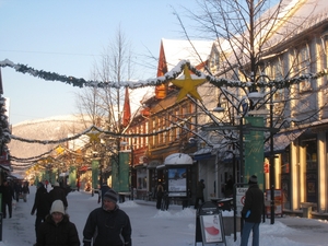 Christmas street of Lillehammer, Hafjell photo