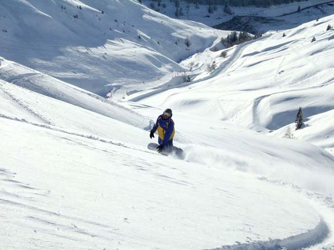 Snow boarding off-piste Bareges, Grand Tourmalet-Bareges/La Mongie